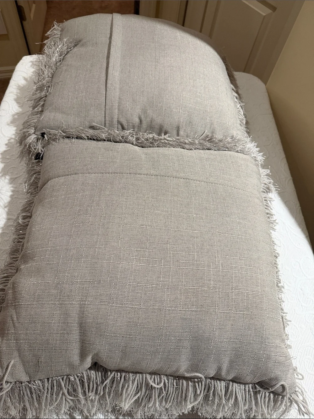 Safavieh Plush Decorative Pillows - Gray Shimmer NWOT 2 Pillow set
